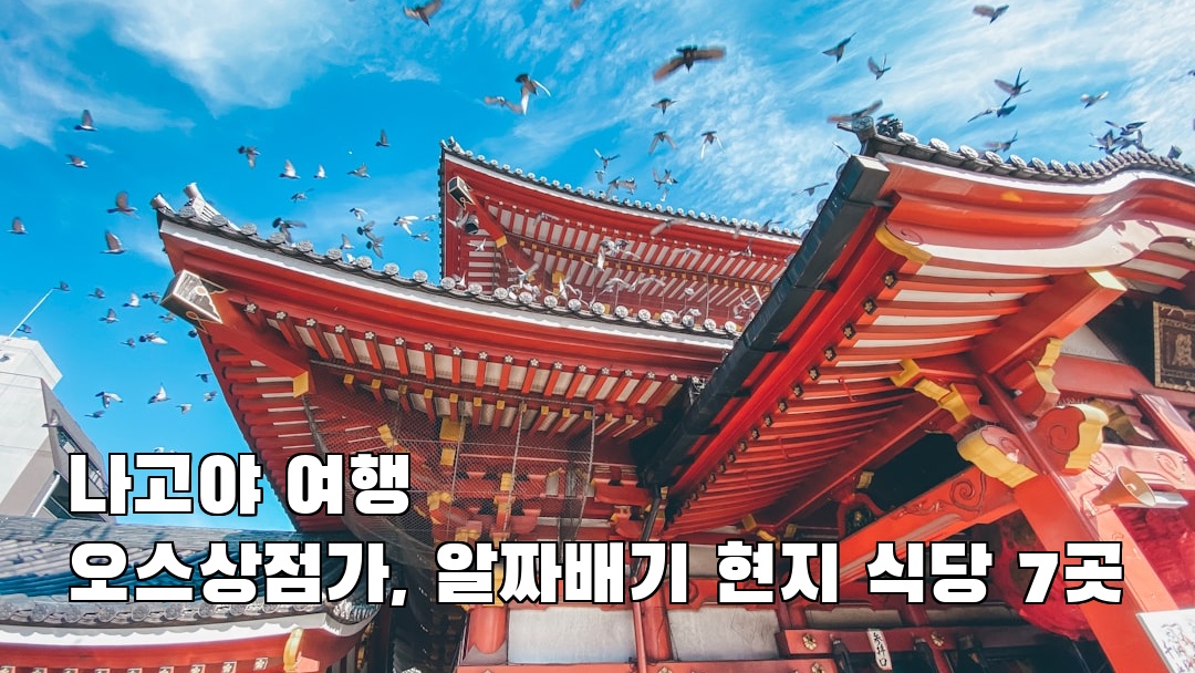 야경이 멋진 나고야여행 오스상점가 사전조사