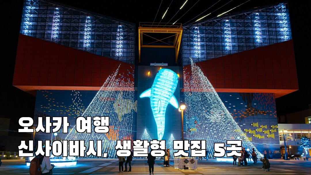 야경이 멋진 오사카여행 신사이바시 지역정보