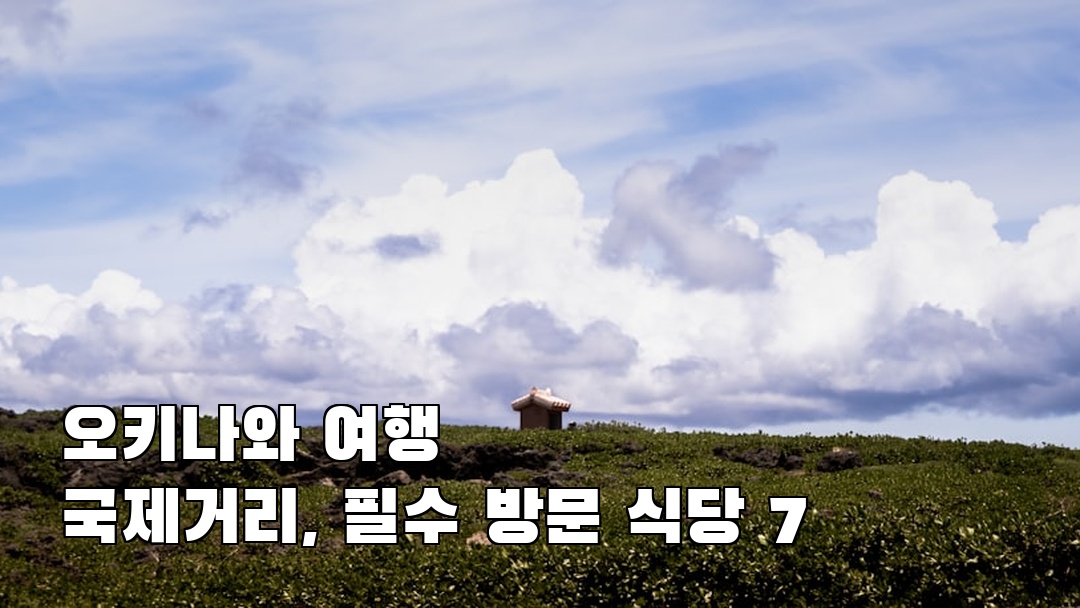 오키나와여행 국제거리 친구랑여행