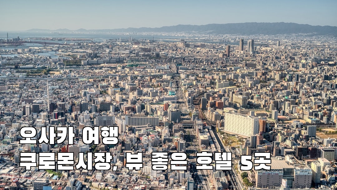 분위기 좋은 오사카여행 쿠로몬시장 사전조사