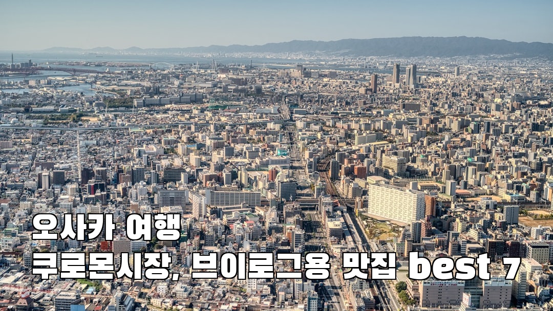 분위기 좋은 쿠로몬시장 소개자료
